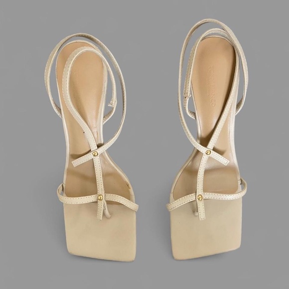 Tony Bianco cream studded strappy heels - Picture 2 of 9